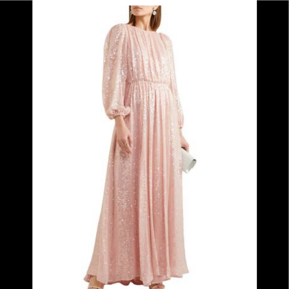 Adam Lippes Pink Sequins Gown